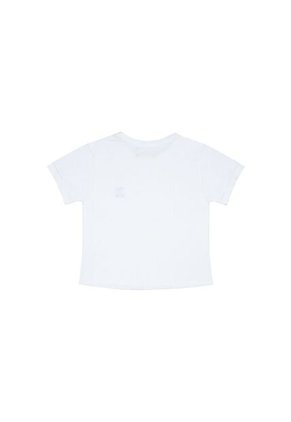 Camiseta Blanca Con Bordado Decorativo Para Niña