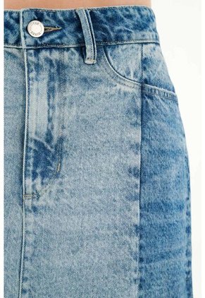 Tennis Falda Con Ruedo Desflecado Azul Para Mujer