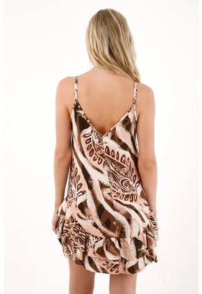 Tennis Vestido Corto Estampado Con Boleros Para Mujer