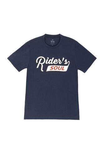 Camiseta Azul Estampada Para Hombre Tennis