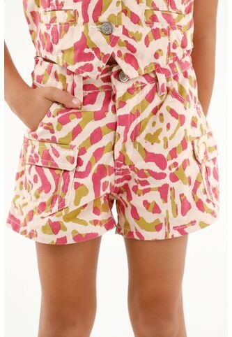 Short Con Estampado Animal Print Para Niña Tennis