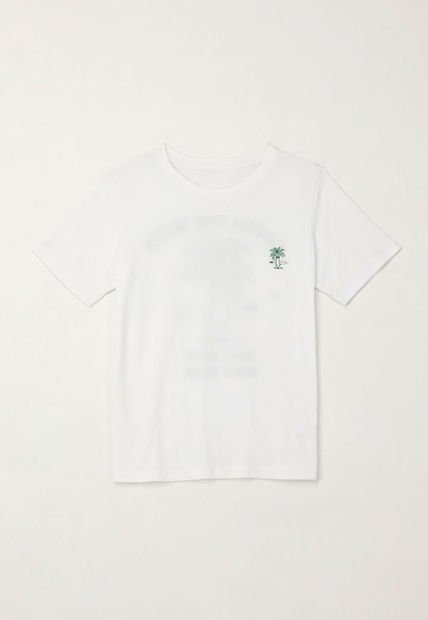 Camiseta Básica Con Estampado Blanca Para Niño