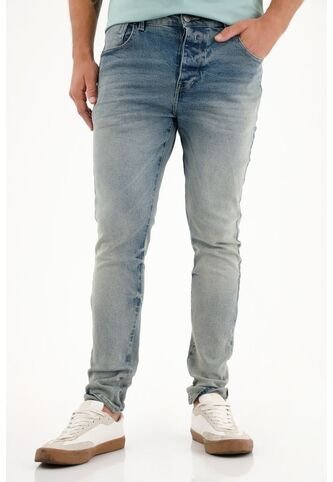 Tennis Jean Super Skinny Tiro Medio Con Efecto Empolvado Para Hombre Tennis