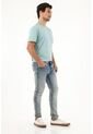 Tennis Jean Super Skinny Tiro Medio Con Efecto Empolvado Para Hombre de Tennis
