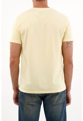 Tennis Camiseta Amarilla Manga Corta Para Hombre