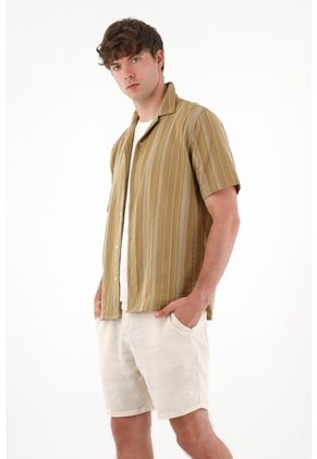 Tennis Camisa Con Diseño A Rayas De Ajuste Cómodo Para Hombre