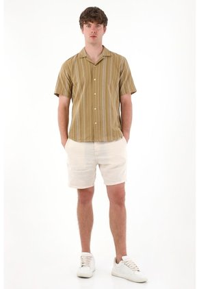 Tennis Camisa Con Diseño A Rayas De Ajuste Cómodo Para Hombre