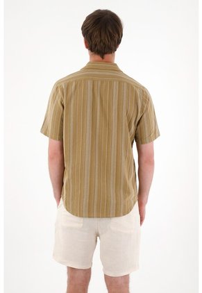 Tennis Camisa Con Diseño A Rayas De Ajuste Cómodo Para Hombre