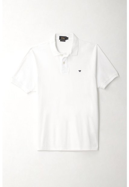 Tennis Polo Blanca Con Raqueta Multicolor Para Hombre