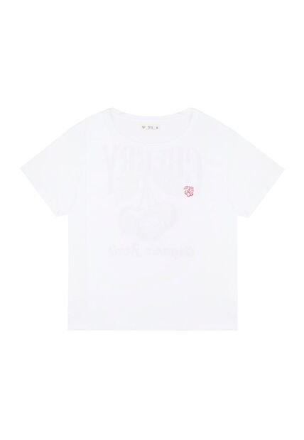 Tennis Camiseta Estampada De Manga Corta Blanca Para Mujer