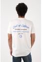 Tennis Camiseta Para Hombre En Algodón Blanca Regular Con Gráfico de Tennis