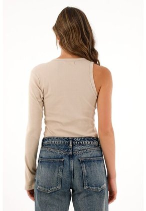 Tennis Camiseta De Una Sola Manga Café Para Mujer