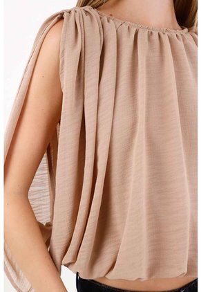 Tennis Camisa En Tela Liviana Y Vaporosa Crudo Con Acabado Suave Para Mujer