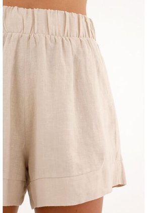 Tennis Bermuda Crudo En 100% Lino Para Mujer