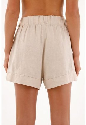 Tennis Bermuda Crudo En 100% Lino Para Mujer