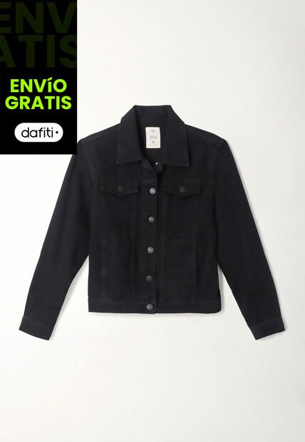Tennis Chaqueta En Black Denim Para Mujer