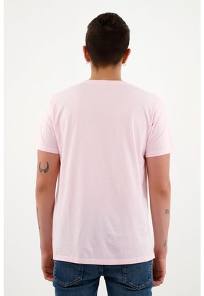 Camiseta Rosada Manga Corta Para Hombre Tshirt Para Hombre Tennis, Fondo Entero ROSADO XL