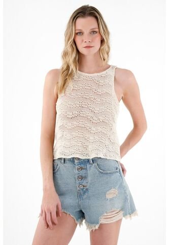 Tennis Camiseta Crudo De Tejido Abierto Para Mujer Tennis