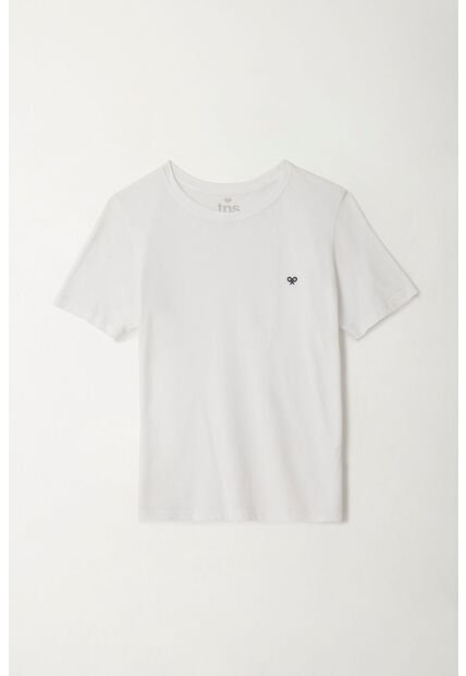 Camiseta Manga Corta Blanca Para Niño