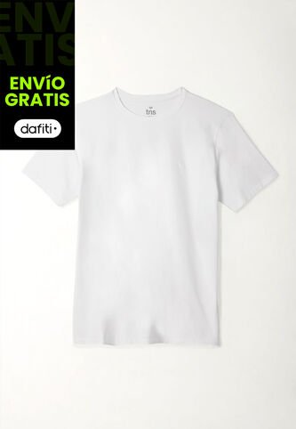 Tennis Camiseta Cuello Redondo Blanca Para Hombre Tennis