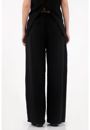 Tennis Pantalón Bota Recta Amplia Negro Para Mujer