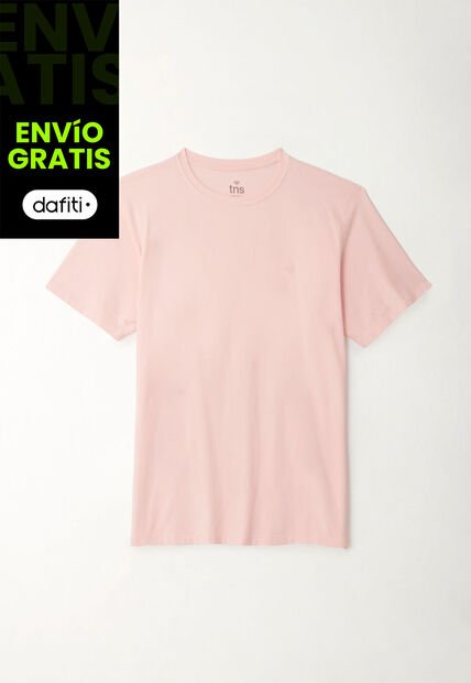 Camiseta Rosada Manga Corta Para Hombre