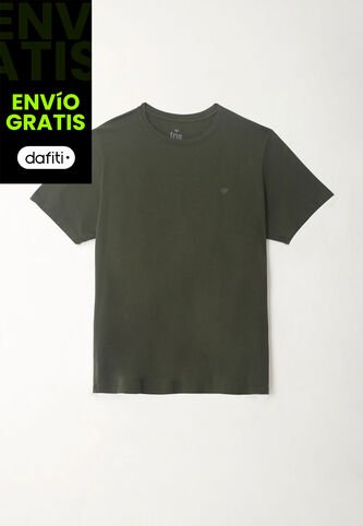 Camiseta Manga Corta Verde Para Hombre Tennis