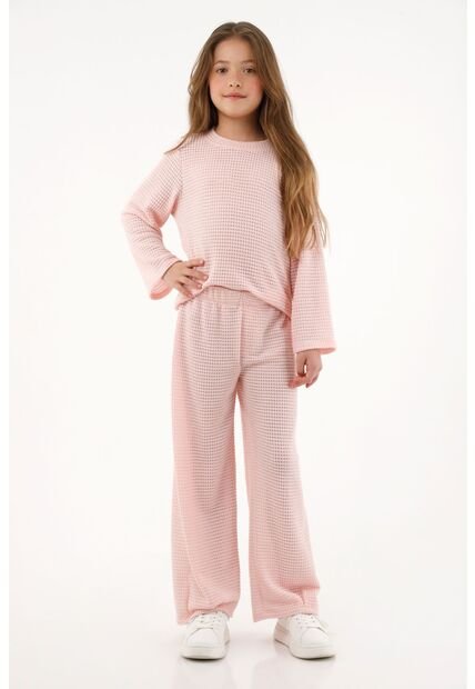 Buzo De Diseño Cerrado Rosado Para Niña