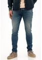 Tennis Jean Skinny Cinco Bolsillos Azul Para Hombre de Tennis