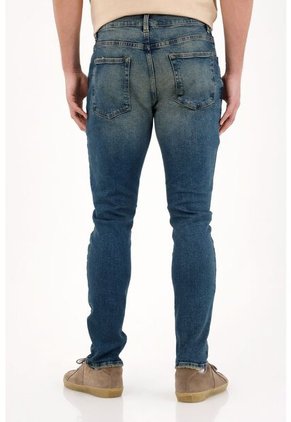 Tennis Jean Skinny Cinco Bolsillos Azul Para Hombre