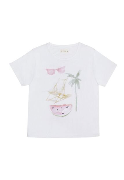 Camiseta Blanca Básica Para Mujer