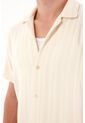 Tennis Camisa Tipo Bowling A Rayas Crudo Para Hombre de Tennis