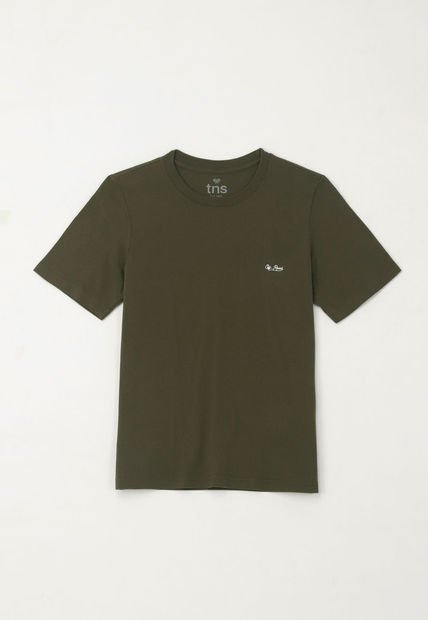 Camiseta Básica Con Estampado Verde Para Niño