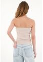 Tennis Camiseta Strapless Café Para Mujer de Tennis