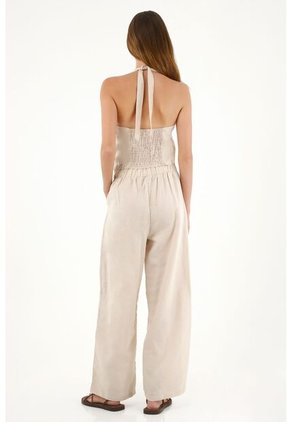 Tennis Enterizo Tipo Wide Leg Crudo Para Mujer