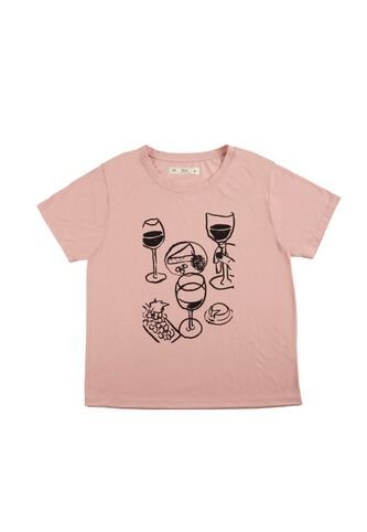 Camiseta Rosada De Manga Corta Para Mujer Tennis