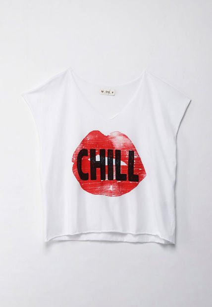 Camiseta Boxy Fit Amplia Blanca Para Mujer