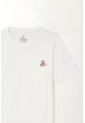 Camiseta Manga Corta Blanca Para Niño de Tennis