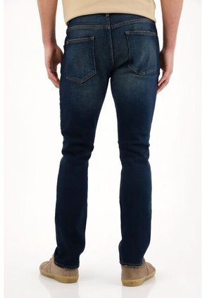 Tennis Jean Nudy Cinco Bolsillos Azul Oscuro Para Hombre