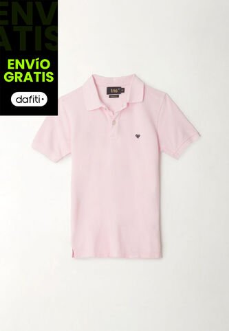 Polo Cuello Tejido Rosada Para Niño Tennis