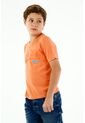 Camiseta Para Niño Naranja Con Estampado de Tennis