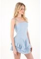 Tennis Vestido Corto Tipo Corsé Azul Para Mujer de Tennis