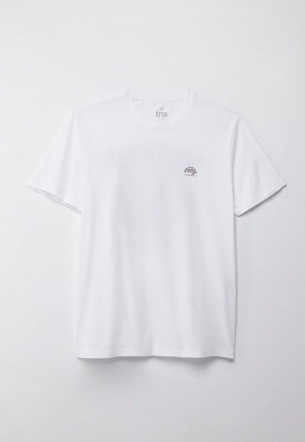 Camiseta Manga Corta Estampada Blanca Para Hombre
