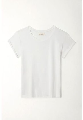 Tennis Camiseta Manga Corta Blanca Para Mujer