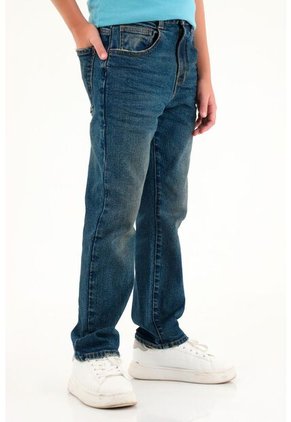 Jean Recto Tiro Medio Azul Para Niño