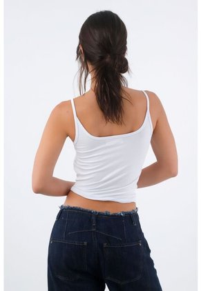 Tennis Camiseta De Tiras Blanca Para Mujer