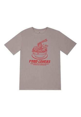 Tennis Camiseta Gris Con Estampado Frontal Para Hombre Tennis