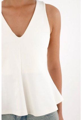 Tennis Camisa Con Escote En V Crudo Para Mujer