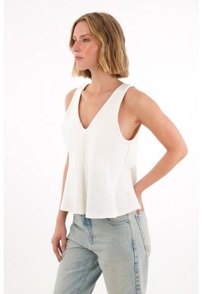 Tennis Camisa Con Escote En V Crudo Para Mujer