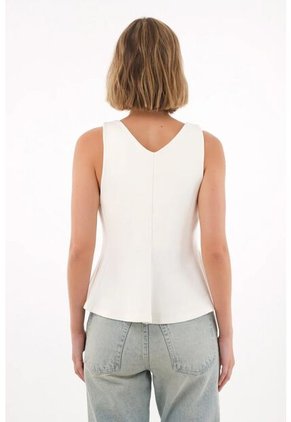 Tennis Camisa Con Escote En V Crudo Para Mujer